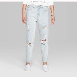 Distressed Mom Jeans
